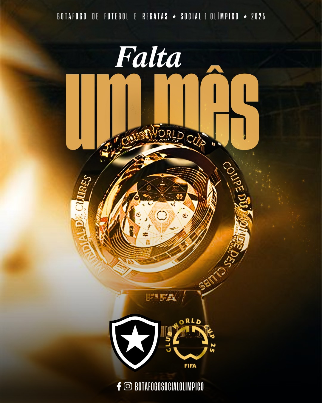 Falta um mês para a Fifa Club World Cup 2025! 🔥
Confira os jogos do Fogão na primeira fase:
⭐ 15/06 - 23h: Botafogo x Seattle Sounders
⭐ 19/06 - 22h: Botafogo x PSG
⭐ 23/06 - 16h: Botafogo x Atlético Madrid
#Botafogo #Futebol #FIFACWC #TakeItToTheWorld