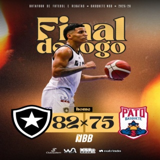 🔥🏀🔥VITÓRIA NO NBB🔥🏀🔥
Com grande atuação do armador Matheusinho, cestinha da partida com 28 pontos, Botafogo vence o Pato Basquete em General Severiano por 82 x 75 e entra na zona de classificação para os playoffs! Vamos Fogo!!!
