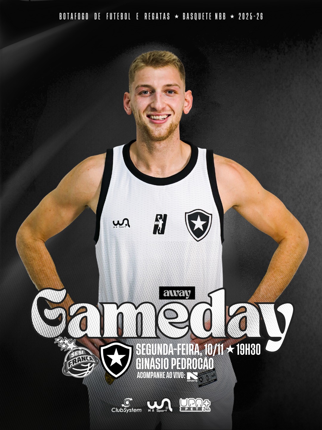 Fogão entra em quadra hoje contra o Sesi Franca para se garantir na zona de classificação para os playoffs do NBB.
Pra cima deles, Glorioso! 🔥
Serviço:
Data: Segunda-feira, 10/11
Horário: 19h30
Local: Ginásio Pedrocão - Franca/SP
#Botafogo #Basquete