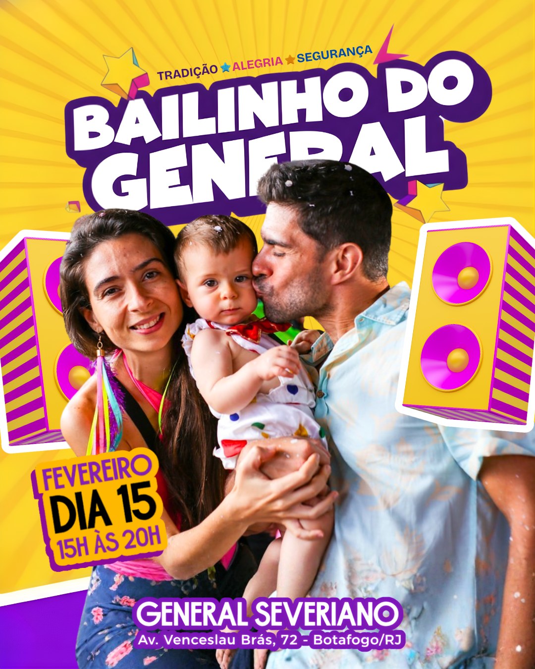 Vendas abertas: LINK NA BIO! 🔥

No domingo de Carnaval (15/02), entre 15h e 20h, dentro do projeto VERÃO EM GENERAL, o melhor programa da família carioca já tem lugar certo: o Bailinho do General.

O baile infantil mais querido da cidade está de volta a General Severiano, ocupando o Deck e o Largo do Deck com muita cor, música e alegria. Um evento pensado para crianças e adultos curtirem juntos, com segurança, conforto e aquele clima de carnaval que todo mundo ama.

Prepare sua fantasia e venha viver uma experiência inesquecível!

Atrações:
- Presença icônica do mascote do Fogão
- Tradicional bandinha de Carnaval com as inesquecíveis marchinhas
- DJ e brindes variados para alegrar as crianças e toda a família
- Comidinhas deliciosas
- Animador botafoguense com assistentes e muita atividades.
- Aquecimento carnavalesco
- Batalha de confetes e serpentinas
- Concurso de fantasias
- Micareta alvinegra para toda a família
- Interatividade com a bandinha de carnaval

Venha brincar o carnaval em General Severiano e criar memórias cheias de música, sorrisos e emoção. Segurança, folia e alegria garantidas.

Serviço:
Data: Domingo de Carnaval, 15/02
Horário: 15h às 20h
Local: General Severiano - Botafogo/RJ
Ingressos: LINK NA BIO

#Botafogo #Carnaval