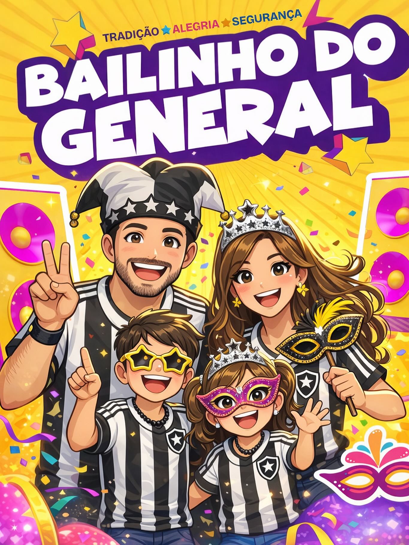 Amor, segurança e folia!
O Baile do General é o melhor lugar para curtir o carnaval com a sua família. No domingo de Carnaval, dia 15.02, de 15h às 20h.

Aguardamos vocês. Ingressos e mesas limitadas.
Informações e link de compras na BIO.

A hora é essa. Vem com tudo!

#botafogo #botafogosocialolimpico