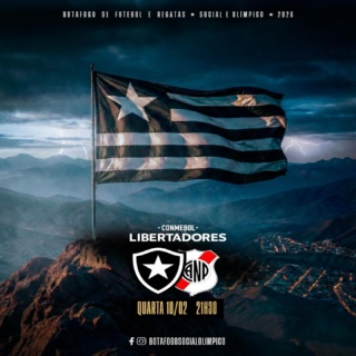 Jogo difícil, tempo frio, território hostil, mas a bandeira permance e jogaremos todos juntos com o time.
Bora Fogão!
#botafogo #botafogosocialolimpico #libertadores