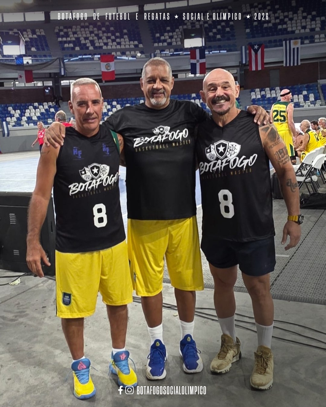 Hoje tem Selefogo nas oitavas de final pelo MaxiBasketball Panamericano, em El Salvador. E contra o time da casa!
O Botafogo Basquete Master está com 3 representantes na Seleção Brasileira: Pezinho, Miguel e Romeu.
O jogo é daqui a pouco. Que venha as quartas de final!
#Botafogo #BasqueteMaster #Basquete