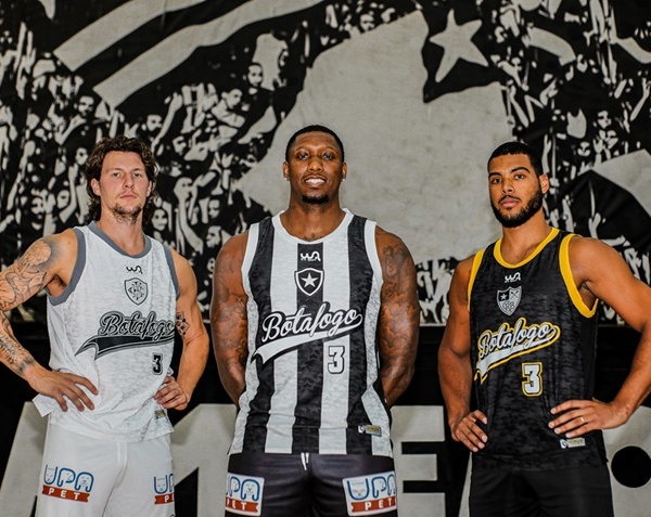 Botafogo lança nova coleção de uniformes do time de basquete; confira