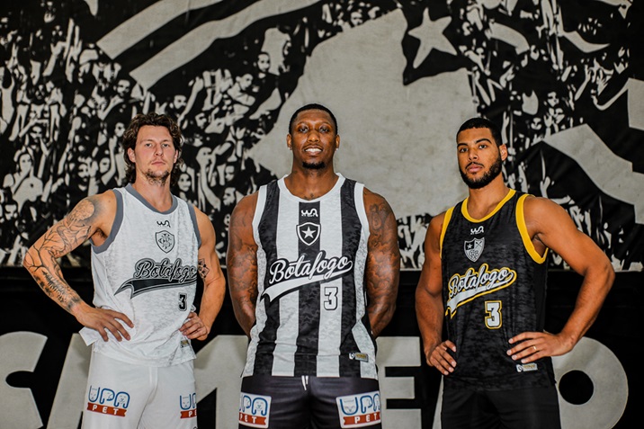 Botafogo lança nova coleção de uniformes do time de basquete; confira