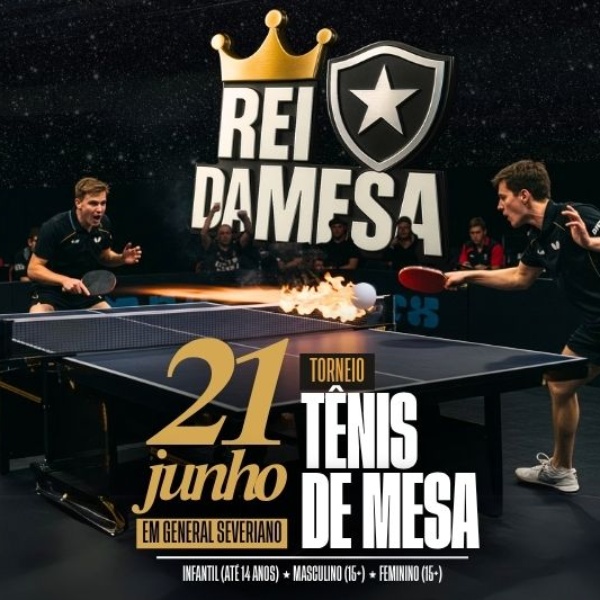 Botafogo organiza 1o. Torneio de Tênis de Mesa em General Severiano