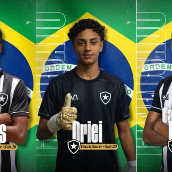 Três atletas do Botafogo são convocados para a Seleção Brasileira sub-20 de Beach Soccer
